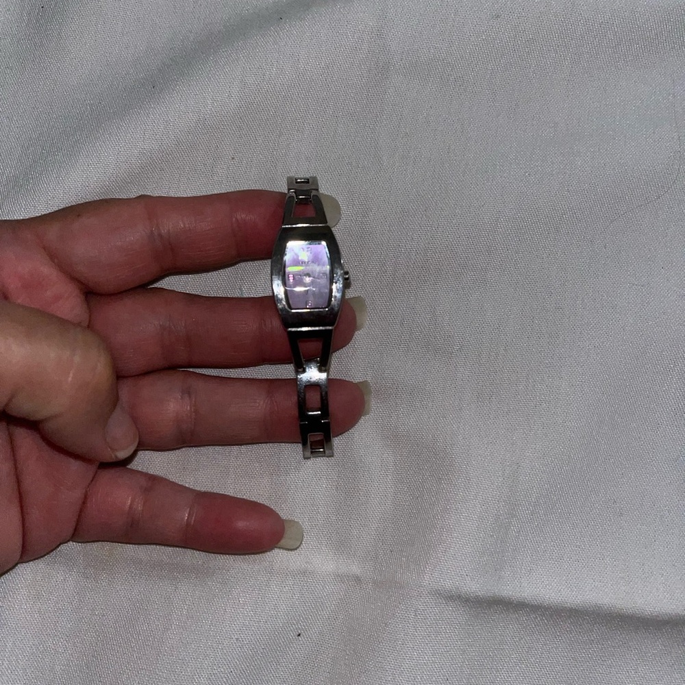 Silver fossil Watch